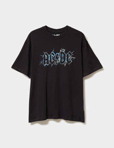 T-shirt manches courtes coton AC/DC gris foncé homme