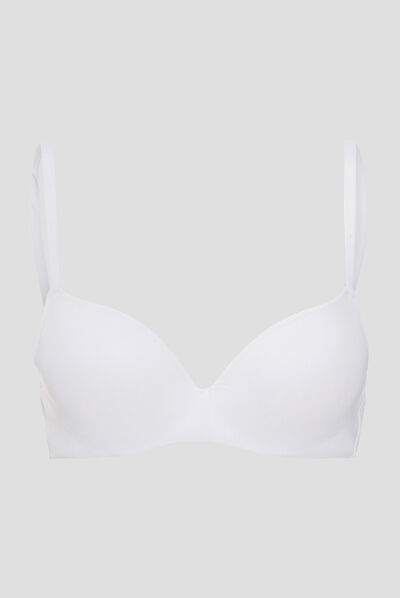 Soutien-gorge push-up microfibre blanc femme