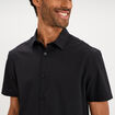 Chemise droite manches courtes noir homme