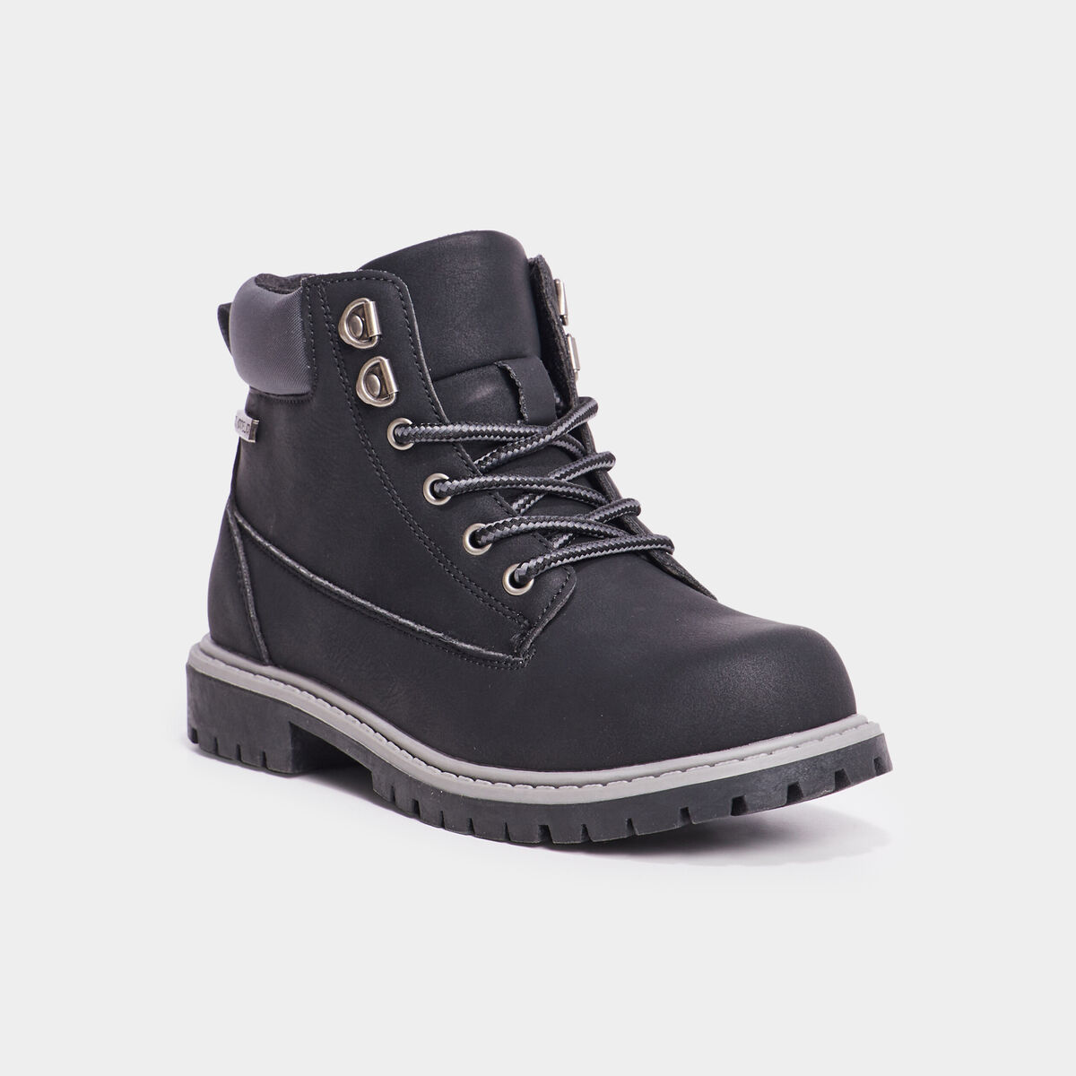 Boots crant&eacute;es zipp&eacute;es Trappeur noir gar&ccedil;on