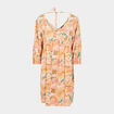 Robe évasée manches 3/4 ecru femme