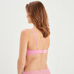 Soutien-gorge emboîtant micro dentelle rose femme