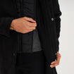 Manteau mi-long col montant zipp&eacute; noir homme