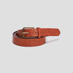 Ceinture perforée marron femme