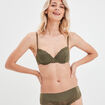 Soutien-gorge push up micro dentelle vert kaki femme
