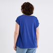 T-shirt épaules effet macramé bleu roi femme grande taille