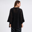 Veste ample esprit kimono dentelle noir femme