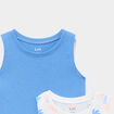 Lot 2 d&eacute;bardeurs droits col rond coton blanc b&eacute;b&eacute; gar&ccedil;on