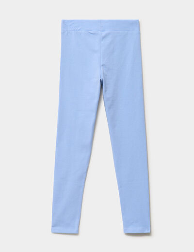 Legging coton Reine des neiges bleu ciel fille