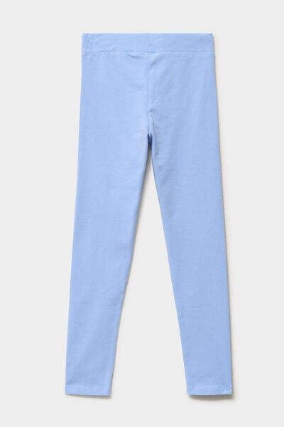 Legging coton Reine des neiges bleu ciel fille
