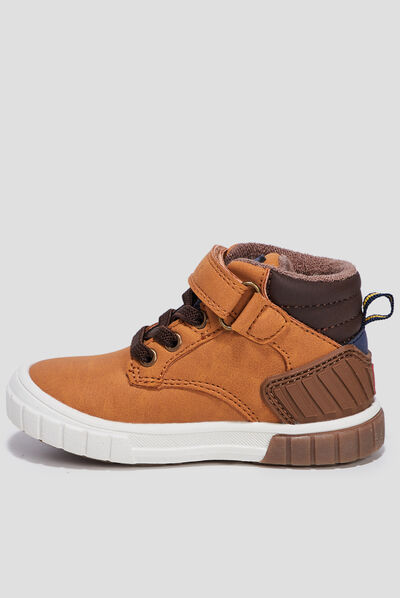 Baskets montantes Creeks camel bébé garçon