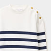 Robe sweat manches longues ecru fille