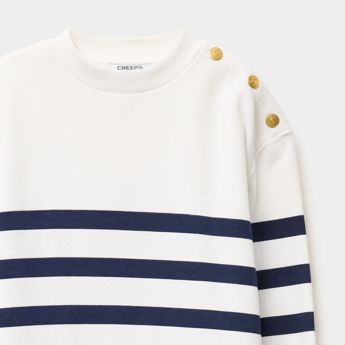 Robe sweat manches longues ecru fille