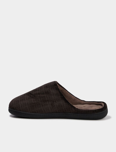 Chaussons mules Isotoner Ergonomie vert kaki homme