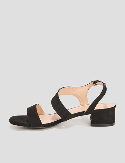 Sandales à talons noir femme