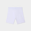 Legging short coton taille élastiquée blanc fille