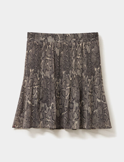 Jupe courte taille élastiquée blanc femme