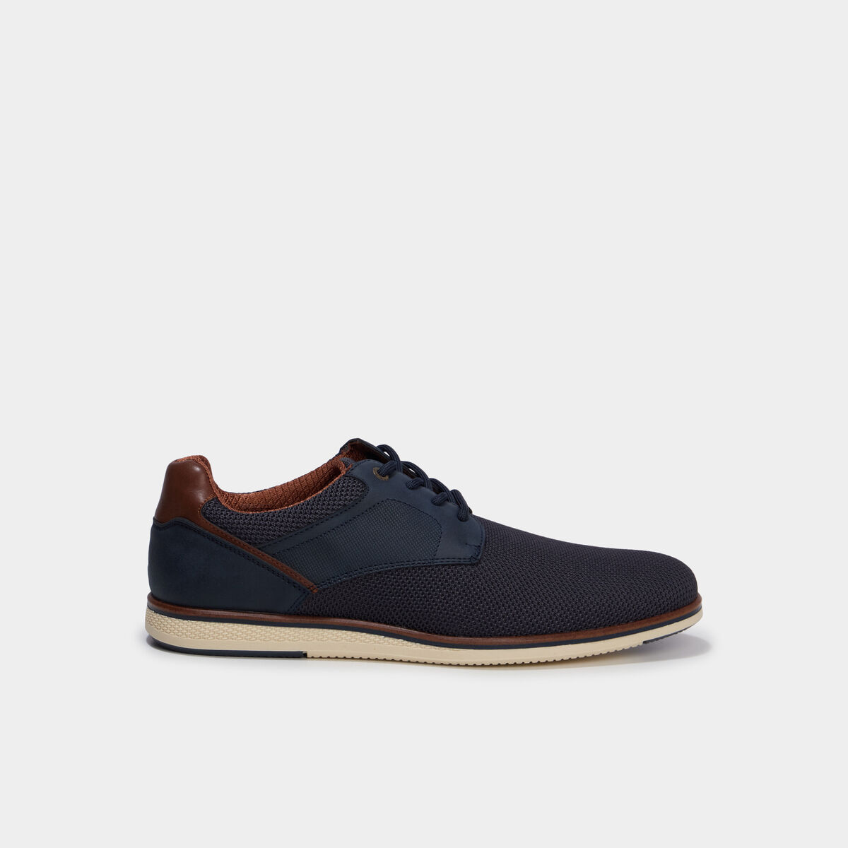 Derbies &agrave; lacets bout rond bleu marine homme