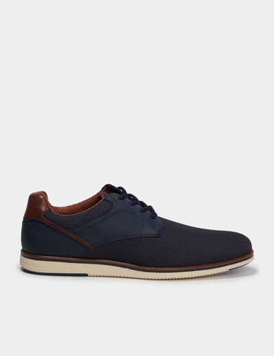 Derbies &agrave; lacets bout rond bleu marine homme