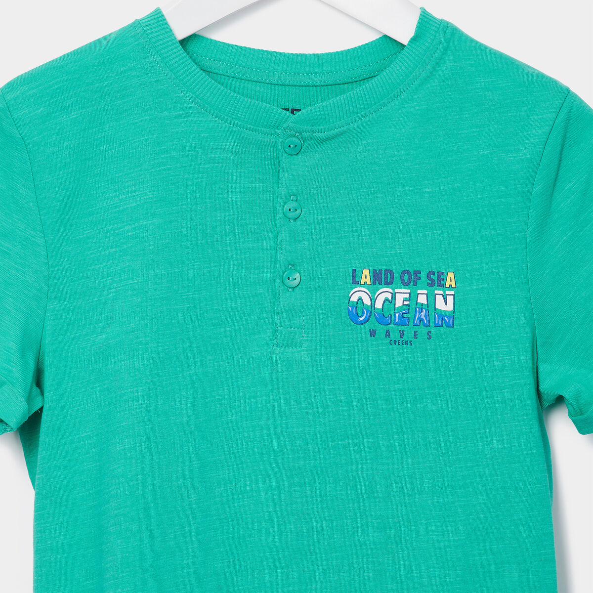 T-shirt manches courtes Creeks vert garçon