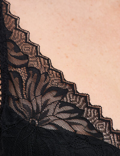 Soutien-gorge foulard paddé dentelle noir femme