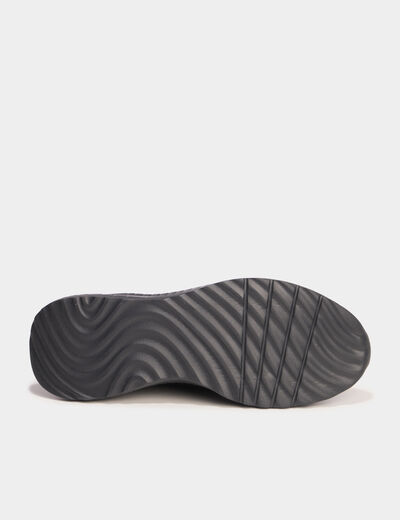 Baskets running à lacets élastiqués noir homme