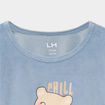 Ensemble pyjama t-shirt effet velours bleu fille