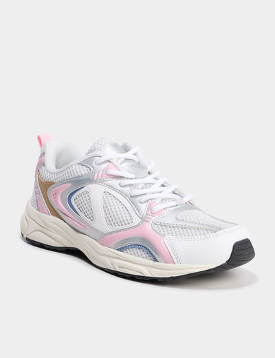 Baskets running à lacets multicolore fille