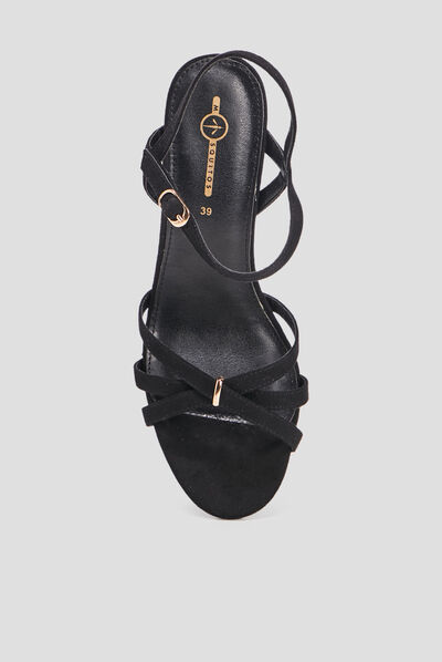 Sandales à talons Mosquitos noir femme