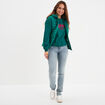 Sweat col rond manches longues Creeks vert foncé femme