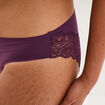 Culotte invisible &agrave; dentelle prune femme