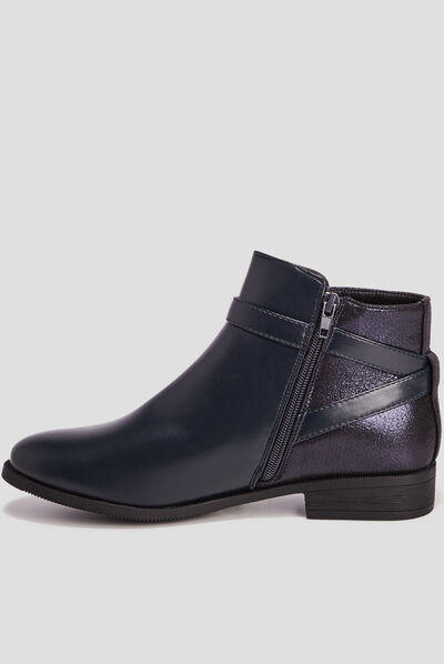 Bottines avec brides bleu femme