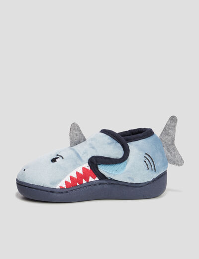 Chaussons requin gris garçon