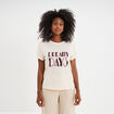 T-shirt manches courtes coton blanc femme