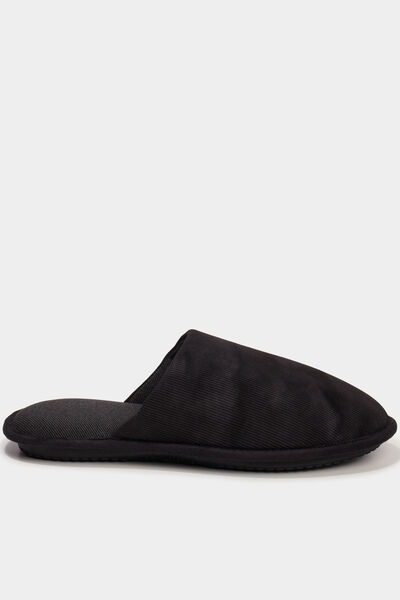 Chaussons mules noir homme