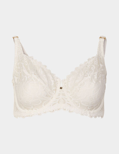 Soutien-gorge embo&icirc;tant dentelle blanc femme grande taille