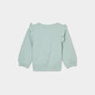 Gilet zipp&eacute; matelass&eacute; coeur &agrave; volants vert pastel b&eacute;b&eacute; fille