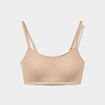 Soutien-gorge brassi&egrave;re bandeau padd&eacute; beige femme