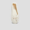 Chaussons ballerines blanc femme