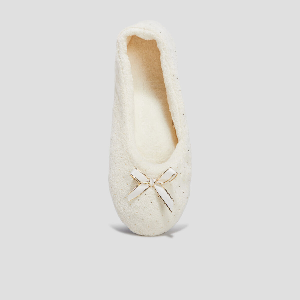 Chaussons ballerines blanc femme