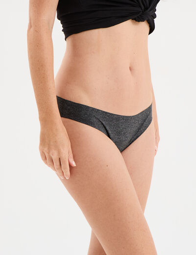 Culotte microfibre sans coutures gris femme