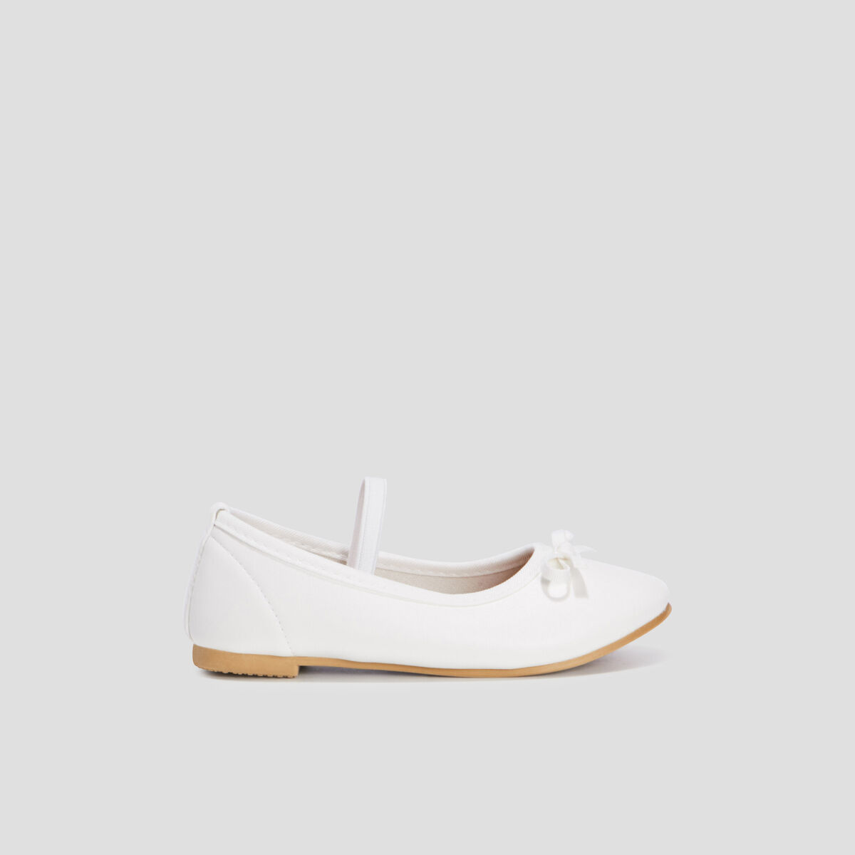 Ballerines irisé à bride blanc fille