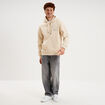 Sweat hoodie molleton Pok&eacute;mon ecru homme