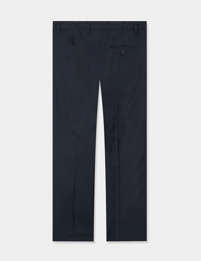 Pantalon de costard droit à pinces bleu marine garçon