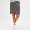 Jupe tulipe courte taille élastiquée noir femme