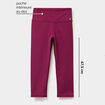 Legging corsaire de sport stretch violet fonc&eacute; femme