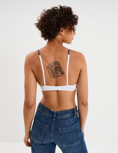 Soutien-gorge triangle padd&eacute; blanc femme