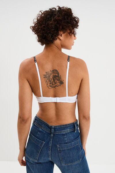 Soutien-gorge triangle padd&eacute; blanc femme