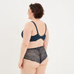 Soutien-gorge emboîtant en dentelle bleu canard femme grande taille