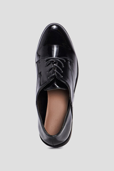 Derbies vernies noir femme